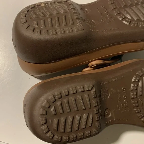 Crocs Womens US Size 6 Alice Brown Round Toe Slip On Flat Mary Jane Shoes - Picture 8 of 8